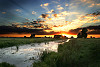 Sunset over the Somerset Levels